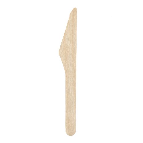 Cuchillo desechable madera